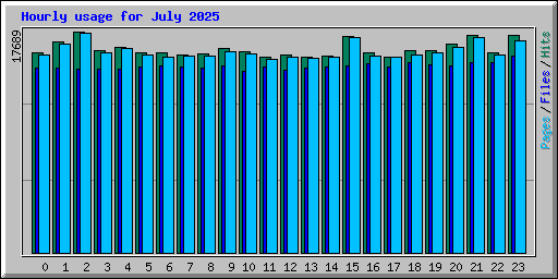 Hourly usage for July 2025