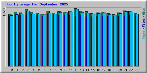 Hourly usage for September 2025