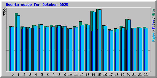 Hourly usage for October 2025